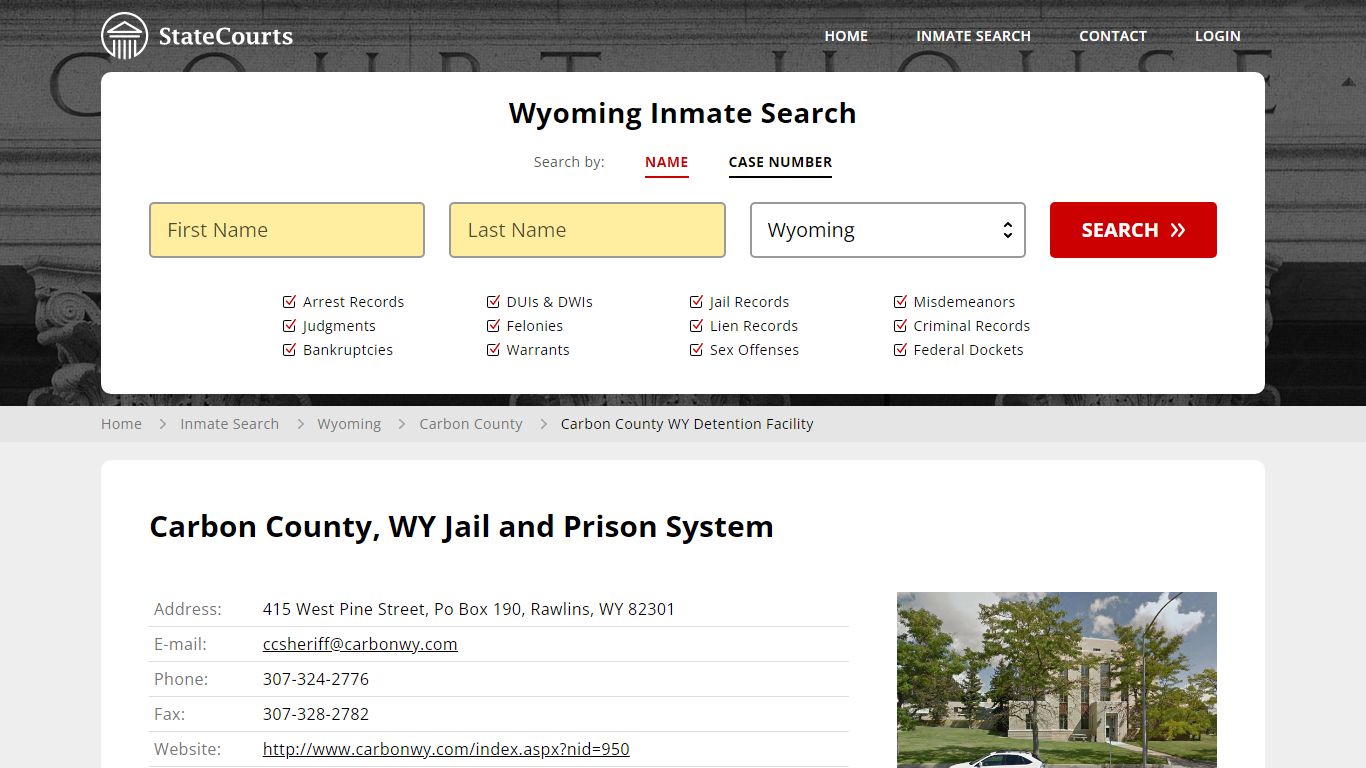 Carbon County, WY Jail and Prison System - State Courts